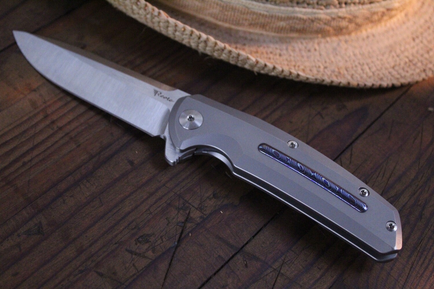 Reate Epoch 3.5&quot; Folding Knife / Titanium &amp; Moku-Ti / Satin CTS-204P ( Pre Owned )