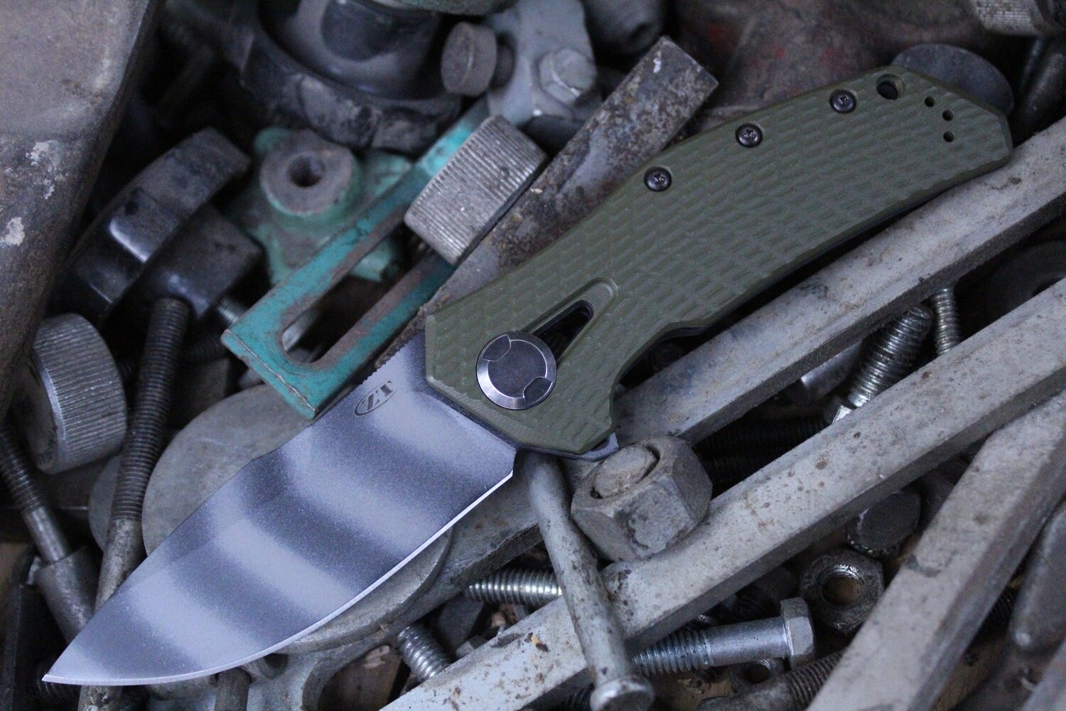 Zero Tolerance 0308 3.75&quot; Frame Lock Knife / Ranger Green G10 / Titanium / 0301 Tribute / Tiger Stripe