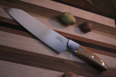 M&amp;W Alaskan Knives 8" Cooks Knife / Stellar Sea Cow Rib Bone / Elmax