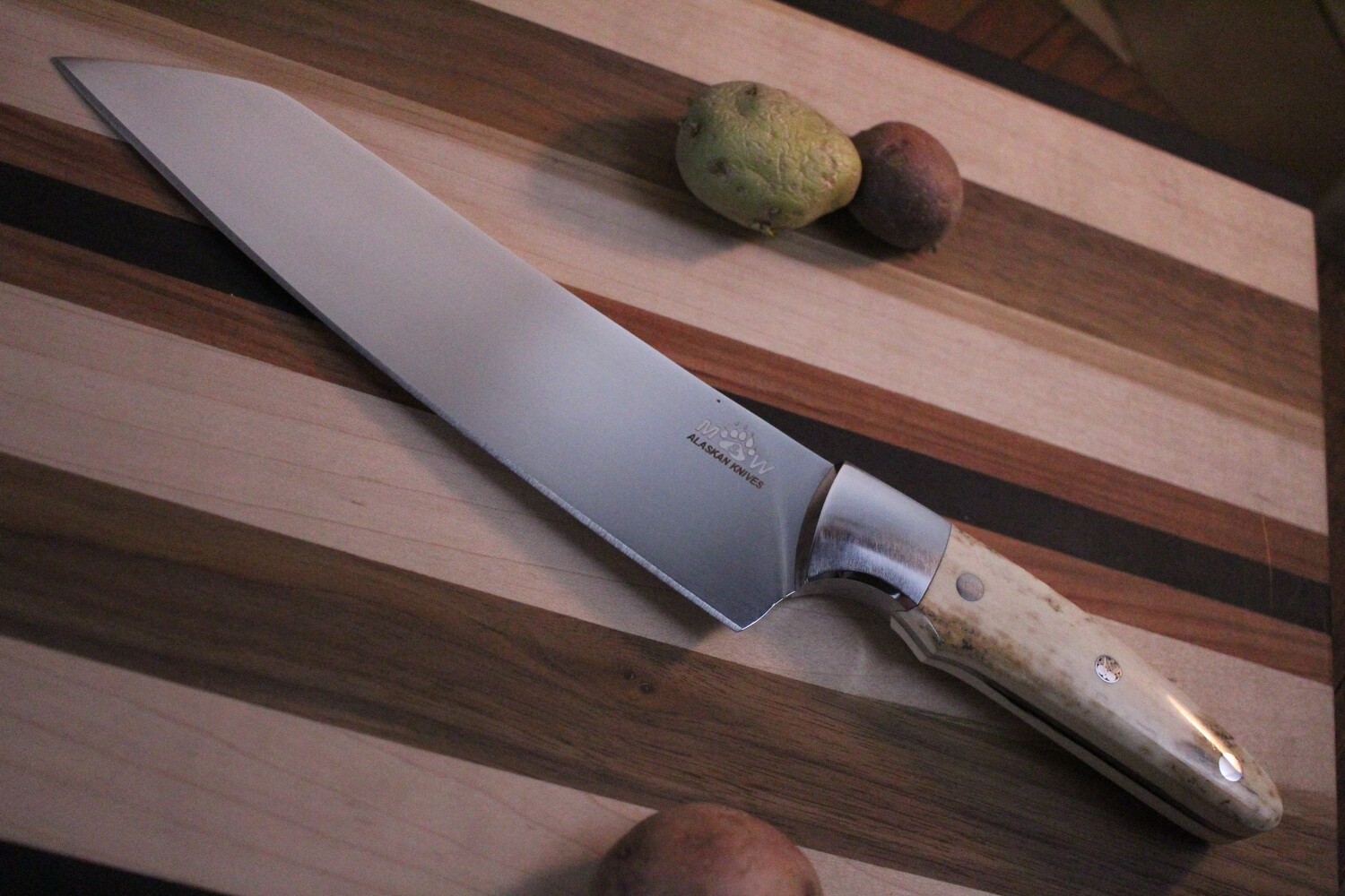 M&amp;W Alaskan Knives 8&quot; Cooks Knife / Mammoth Ivory / Elmax