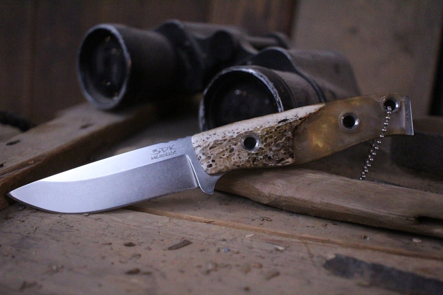 3DK MAK 4&quot; Fixed Drop Point, M390 Blade / Oosik &amp; Resin Handle