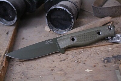 3DK MAK 4" Fixed Drop Point, OD Green Cerakote Elmax Blade / OD Green G10 handle