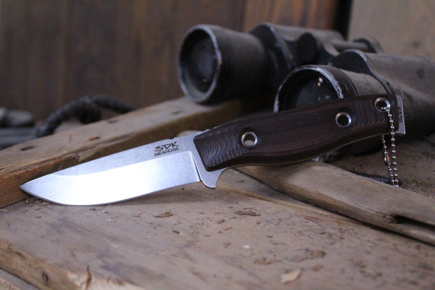 3DK MAK 4&quot; Fixed Drop Point, M390 Blade / Bolivian Rosewood Handle