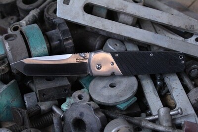 Cold Steel Hatamoto San Mai III 4" Folding Knife / G10 &amp; Ti / Satin San Mai ( Pre Owned )