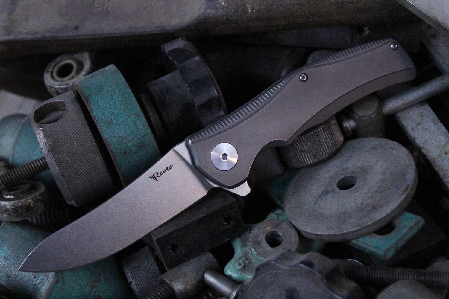 Reate Hills Flipper 3.625&quot; Folding Knife / Titanium / Satin S35VN ( pre Owned )