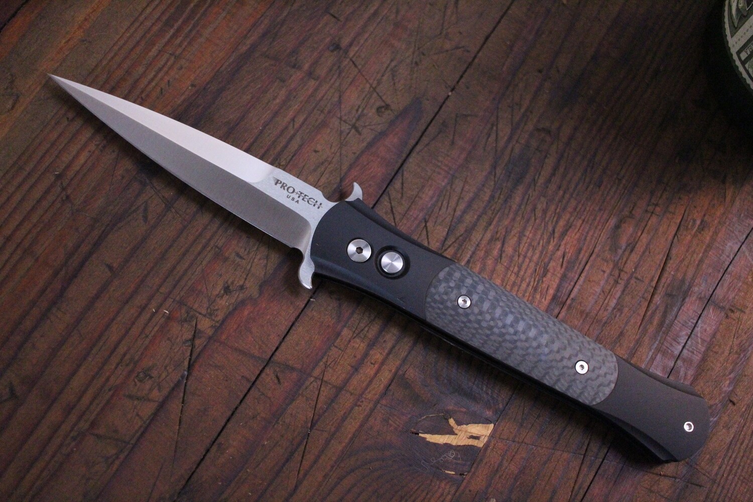 Pro-Tech Large Don 4.5&quot; Automatic Knife / Carbon Fiber &amp; Aluminum / Satin 154CM