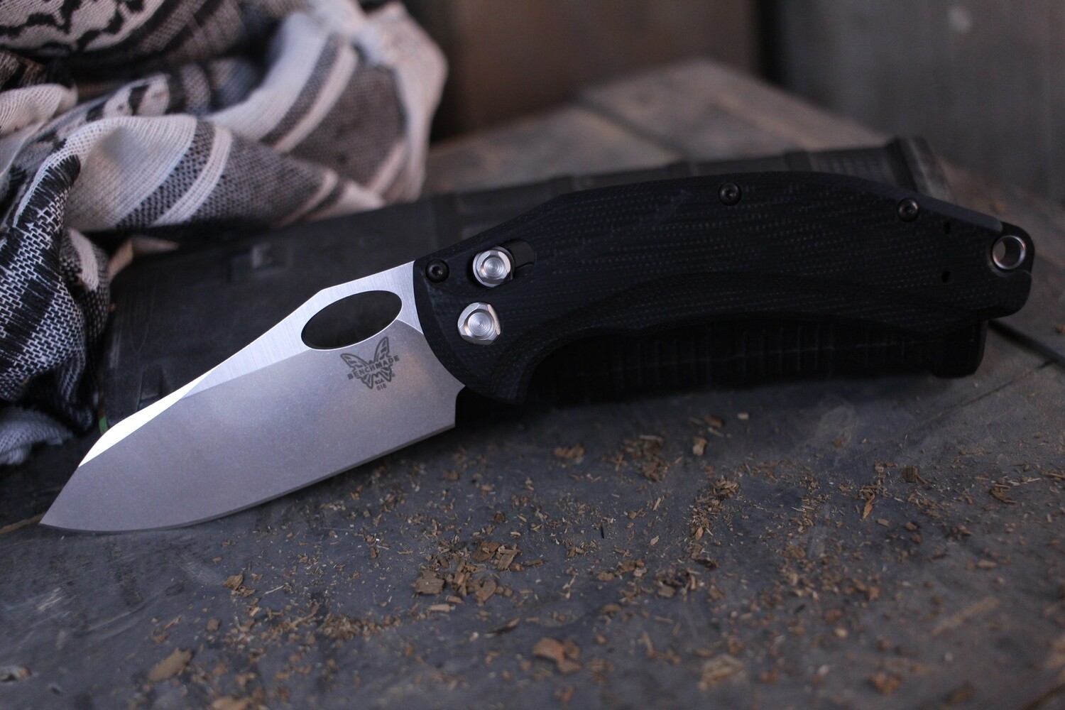 Benchmade Mini Loco 3.38&quot; AXIS Lock Knife / Satin / Black G10 ( Pre Owned )