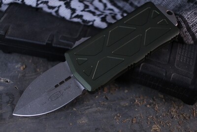 Microtech Exocet Dagger 1.9" CA Legal OTF Automatic Knife / OD Green / Apocalyptic