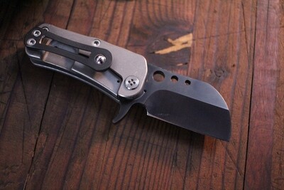 Medford Knife and Tool (MKT) Chunky Monkey 2" Frame Lock Knife, Tumbled Ti / Black PVD ( Pre Owned )