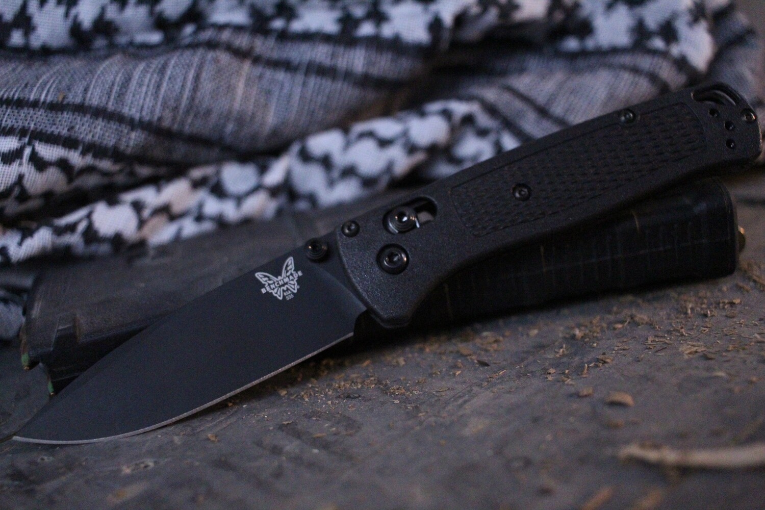Benchmade Bugout 3.24&quot; AXIS Lock Knife / CF-Elite / Black / S30V ( Prototype )