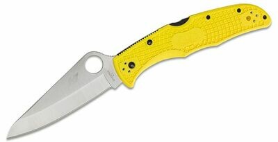 Spyderco Pacific Salt 2 3.81 Knife, Yellow FRN / H-1 Satin