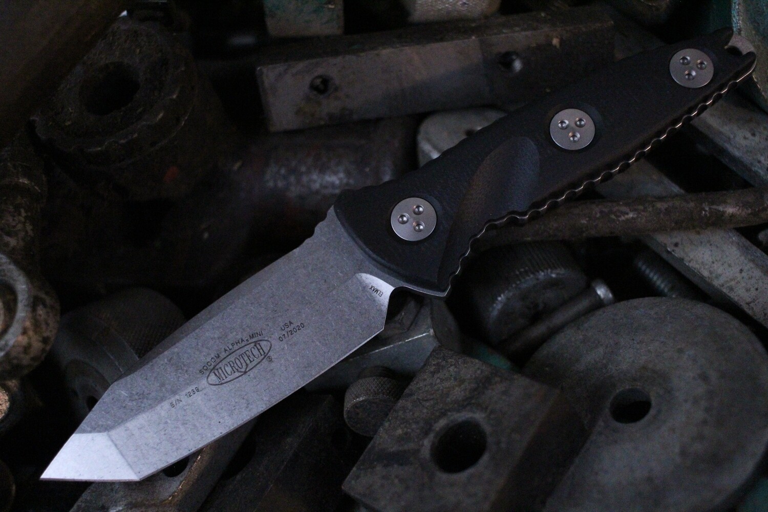 Microtech Socom Alpha Mini 3.75&quot; Tanto Fixed Blade Knife / G-10 / Stonewash