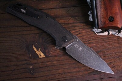 Zero Tolerance 0357BW 3.25" Assisted Opening Liner Lock Knife / Black G10 / Black Wash