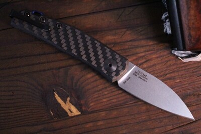 Zero Tolerance Anso 0235 2.6" Slip-Joint Knife / Carbon Fiber / Stonewash