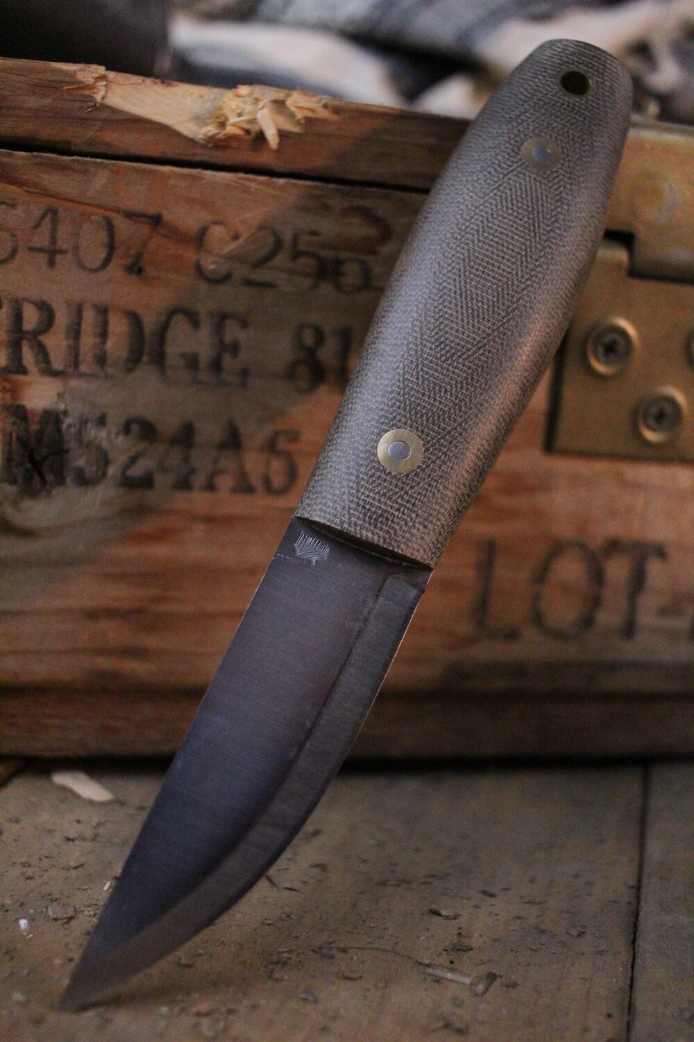 L.T. Wright Lagom 3.5&quot; Bush Knife / Micarta / O1 Tool Steel ( Pre Owned )