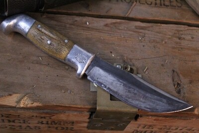 Ruana 14B 5" Fixed Blade, Stag Horn &amp; Aluminum / High Carbon ( Pre Owned )