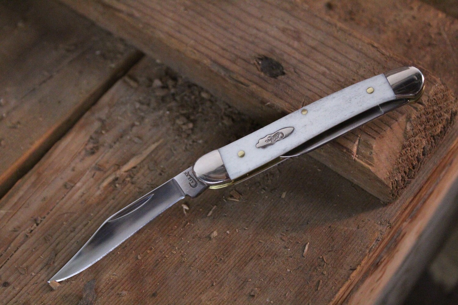 Case Mini Copperhead 2.25&quot; Slip Joint / Stainless / Natural Bone ( Discontinued )
