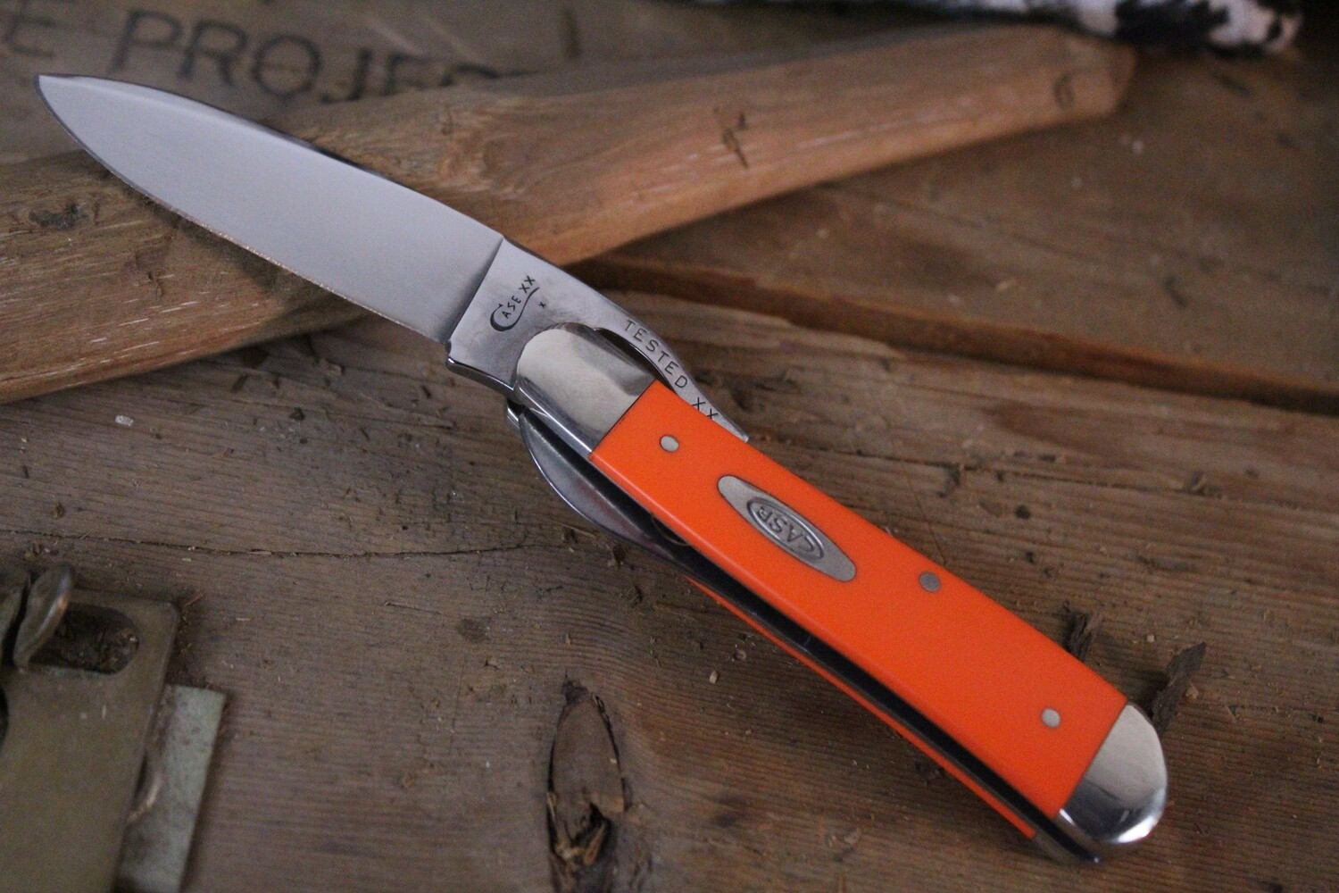 Case Russlock 4.25&quot;  / Orange Delrin / Stainless ( Discontinued )