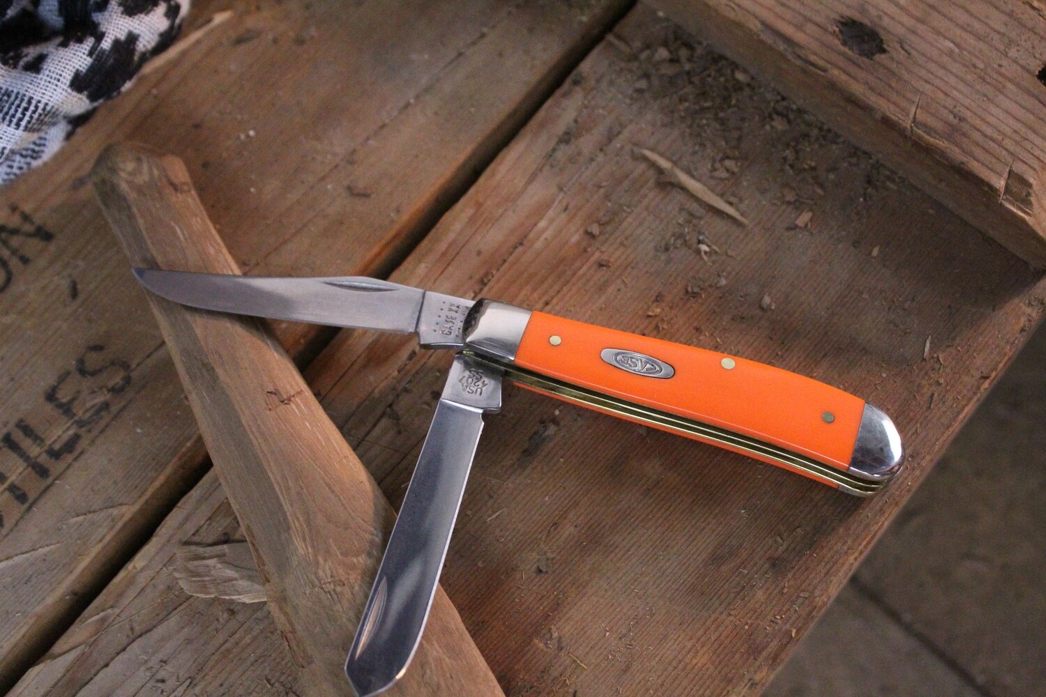 Case Mini Trapper 3.5&quot; / Orange Delrin / Stainless