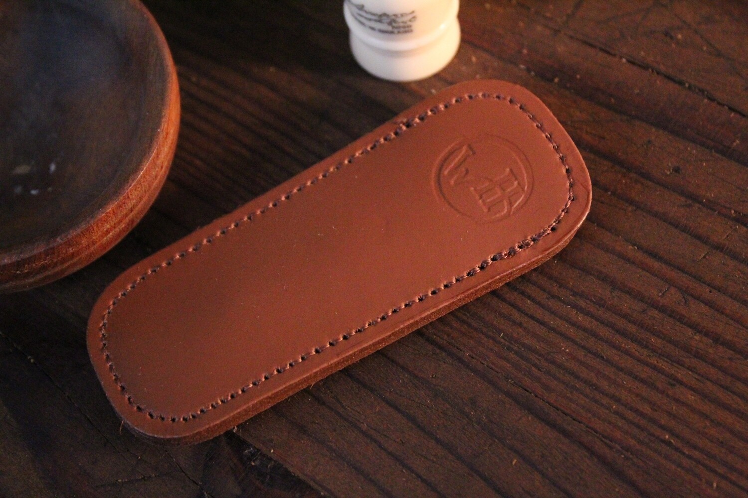 William Henry Studio Replacement Medium Brown Leather Clip Case