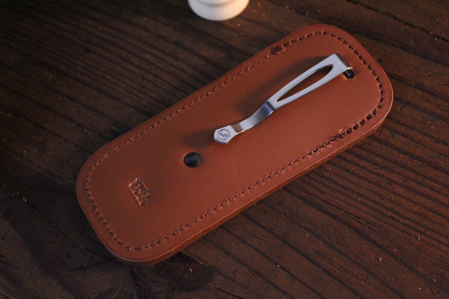William Henry Studio Replacement Large Brown Leather Clip Case