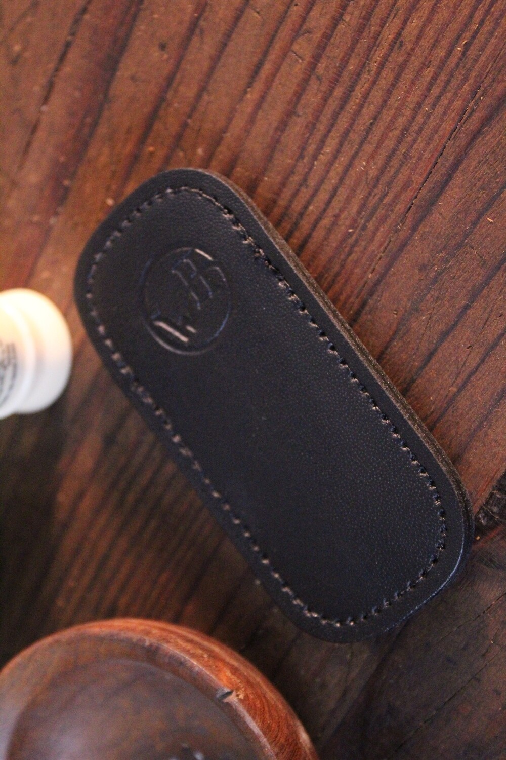 William Henry Studio Replacement Small Black Leather Clip Case