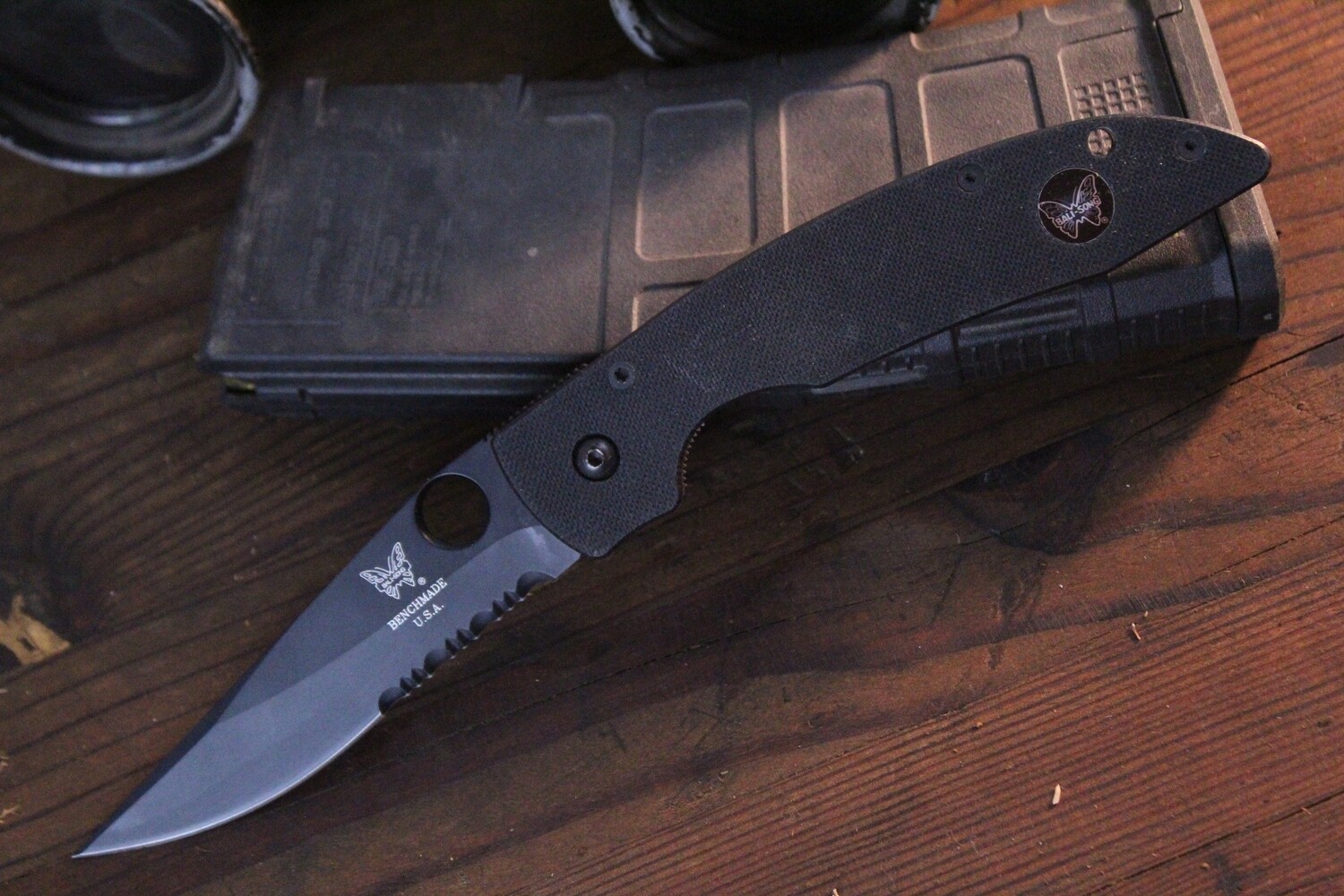 Benchmade AFCK 4&quot; Folding Knife / Black G10 / BLack ATS-34 ( Pre Owned )