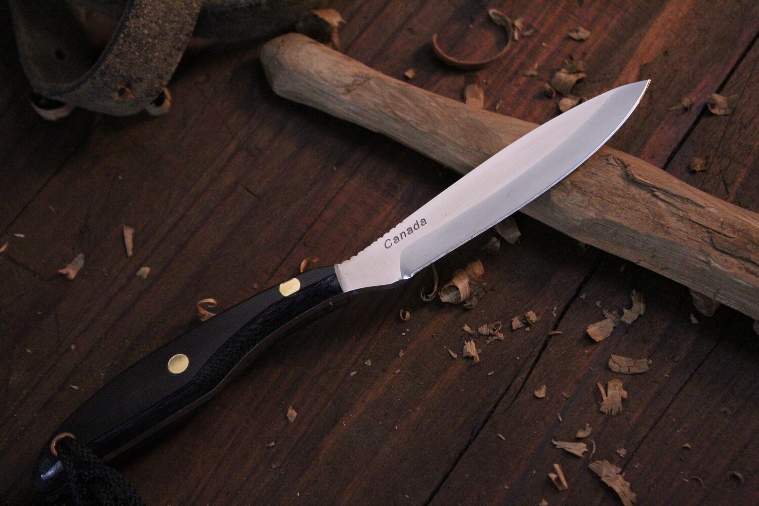 Grohmann #2 Trout &amp; Bird 4&quot; Fixed Blade / Black Micarta / Stainless Steel