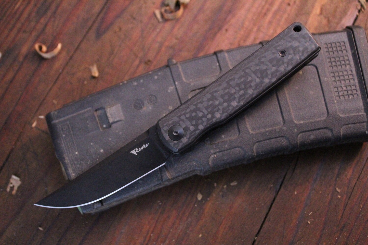 Reate Bushido 3&quot; Folding Knife / Carbon Fiber / Black M390 ( Pre Owned )