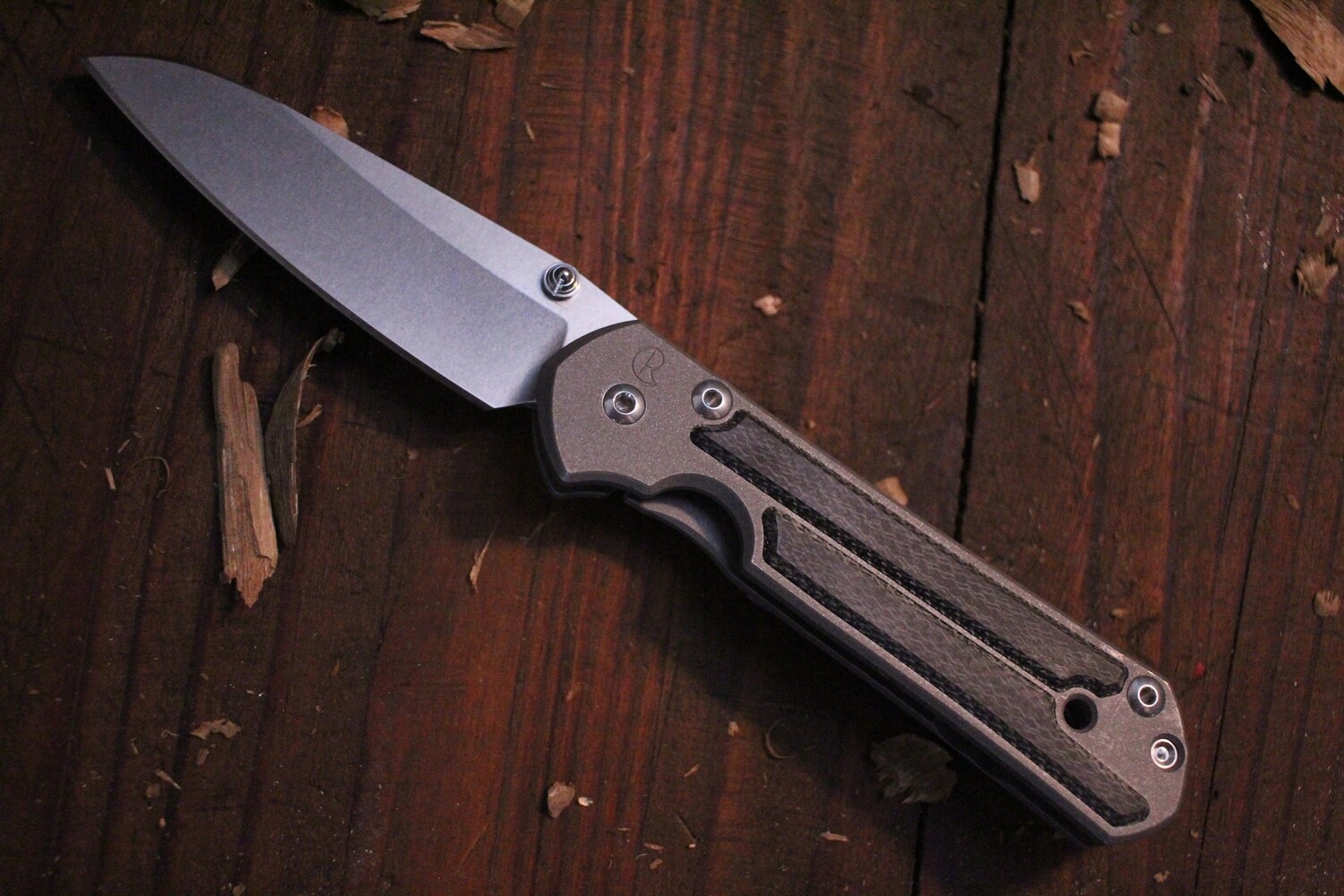 Chris Reeve Small Sebenza 21 Insingo 2.94&quot; Folding Knife, Stonewashed S35VN / Titanium &amp; Micarta ( Pre Owned )