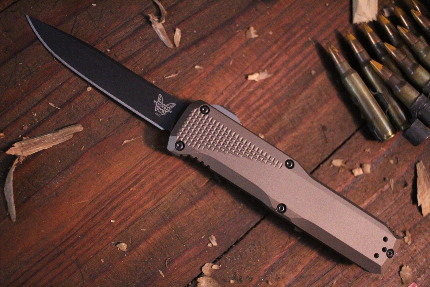 Benchmade Phaeton 3.45&quot; D/A OTF Automatic Knife / Black / Flat Dark Earth ( Pre Owned )