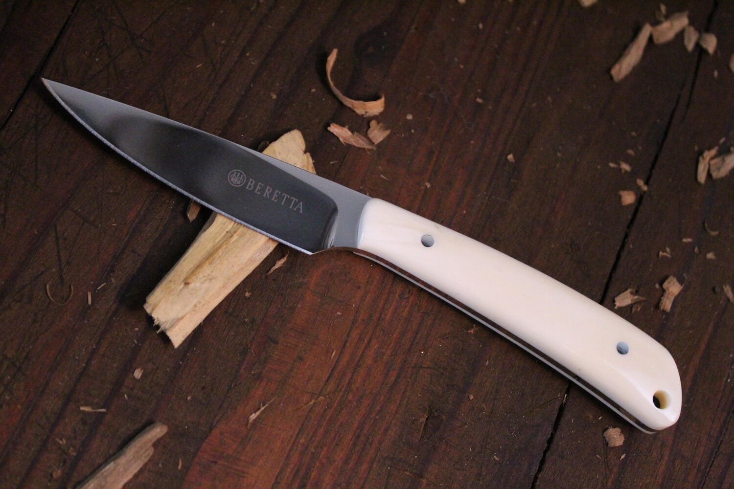 Beretta By Arno Bernard Bird &amp; Trout 3.25&quot; Fixed Blade Knife / Warthog Tusk / Mirror Polish N690