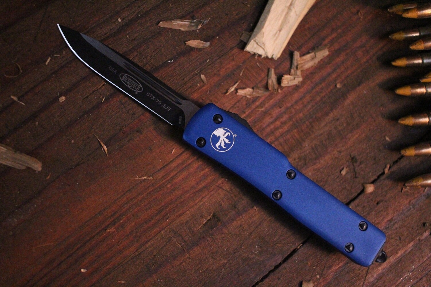 Microtech UTX-70 S/E OTF 2.4&quot;Automatic Knife / Black / Blue