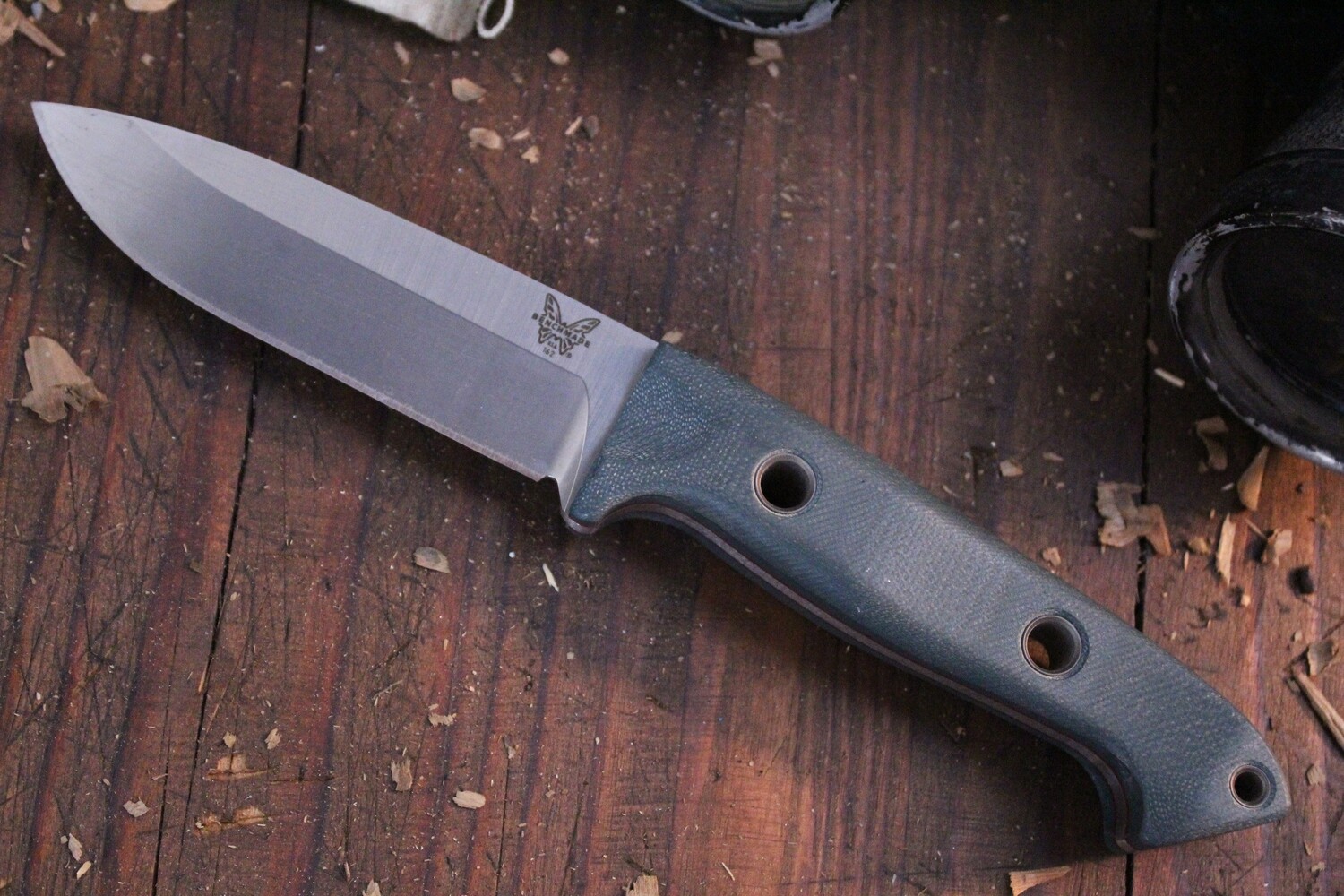 Benchmade Bushcrafter 4.43&quot; Sibert Fixed Blade Knife / Green G10 / Satin ( Pre Owned )