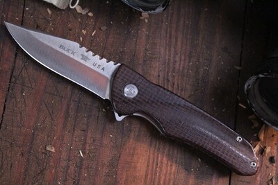 Buck Sprint Pro 3" Liner Lock Knife / Burlap Micarta / Satin ( Pre Owned )