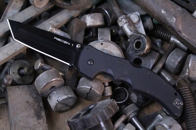 Cold Steel Recon 1 4" Triad Lock Knife / Black G10 / Black S35VN / Tanto ( Pre Owned )