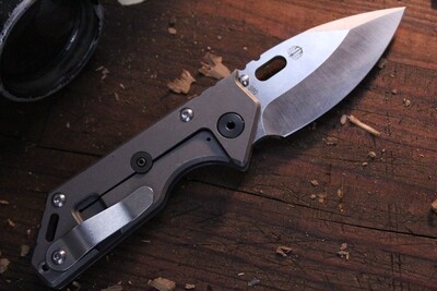 Strider Knives .75 AR 3.25" Folding Knife / Titanium / Satin S90V / Hollow Grind ( Pre Owned )
