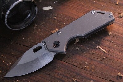 Strider Knives .75 AR 3.25" Folding Knife / Titanium / Satin S90V / Hollow Grind ( Pre Owned )