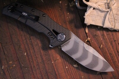 Zero Tolerance 0308BLKTS 3.75" Frame Lock Knife / Black G10 / Titanium / 20CV / Tiger Stripe