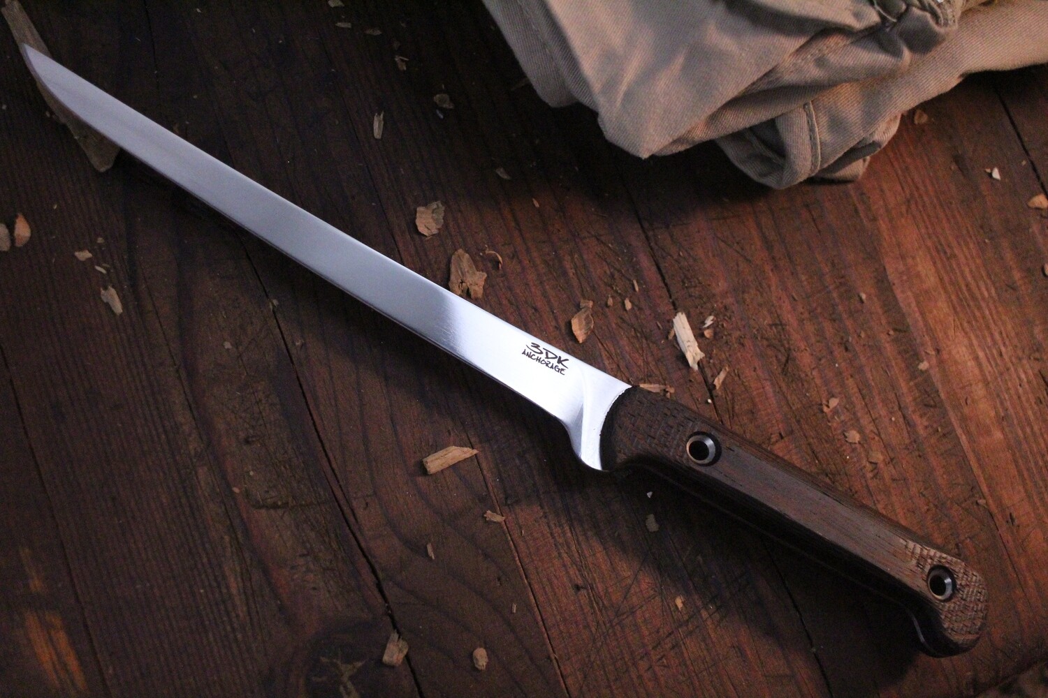 3DK Fisher 8&quot; Fillet Knife,  Wenge