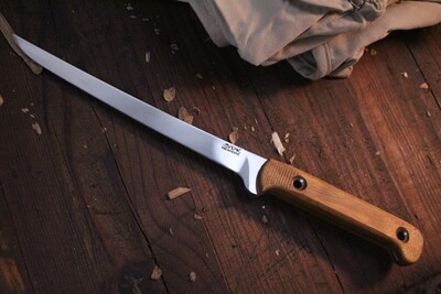 3DK Fisher 8" Fillet Knife, Canary Wood