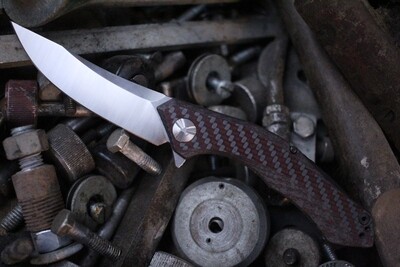 Zero Tolerance 0462 Sinkevich 3.7&quot; Flipper Knife Red Carbon Fiber / Satin ( Pre Owned )