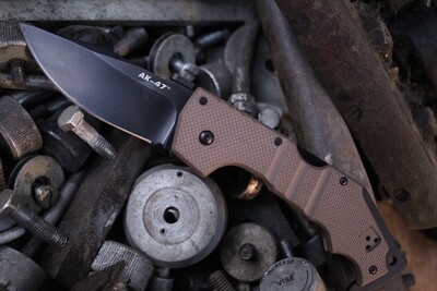 Cold Steel AK-47 3.5" Folding Knife / FDE G10 / Black ( Pre Owned )