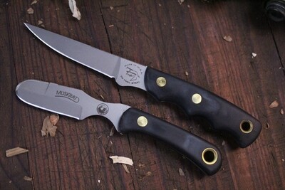 Knives of Alaska Jaeger / Muskrat  Combination Knife Set (D2 Steel / SureGrip™) W/Dual Leather Sheath