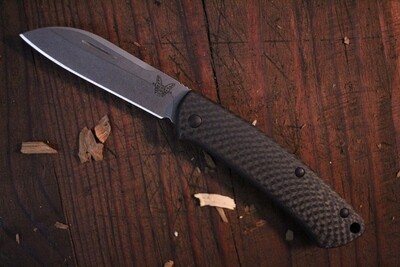 Benchmade Prototype  Proper 2.8&quot; Sheepsfoot Slip Joint Knife / Carbon Fiber / Stonewashed S90V