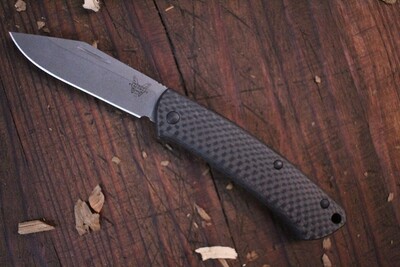 Benchmade Proper 2.8" Clip Point Slip Joint Knife / Carbon Fiber / Stonewash ( Prototype)