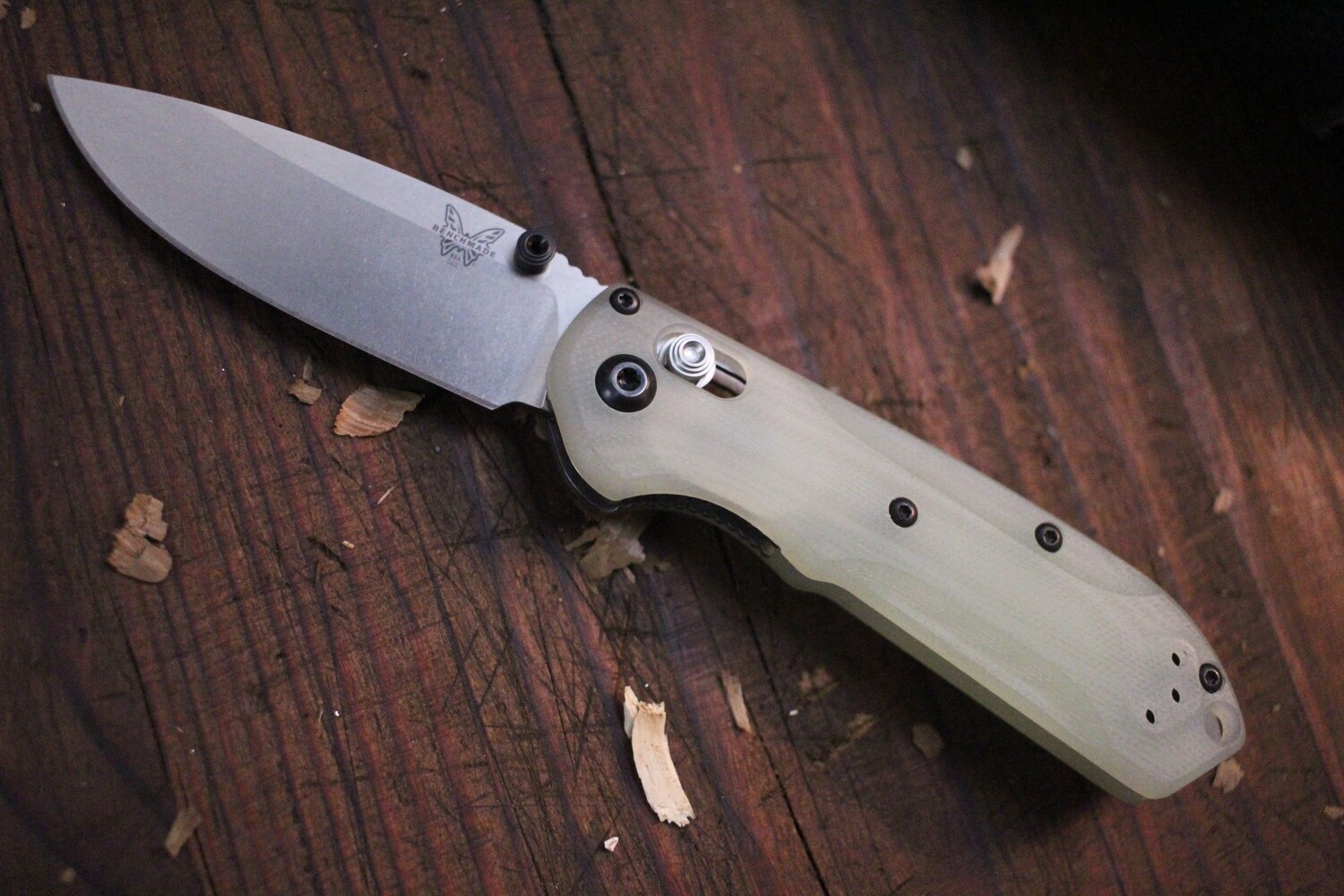 Benchmade Mini Freek AXIS Lock Knife / Jade G10 / S90V / Show Show Exclusive ( Discontinued )