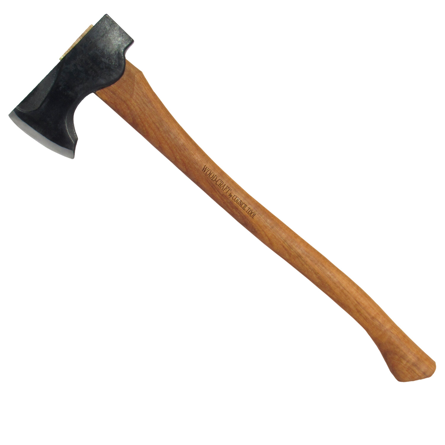 Council Tool - Wood-Craft Pack Single Bit Axe, 24&quot; Hickory Handle (2lb) / Leather Mask