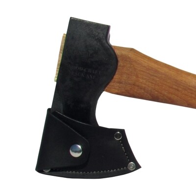 Council Tool - Wood-Craft Pack Single Bit Axe, 19" Hickory Handle (2lb) / Leather Mask