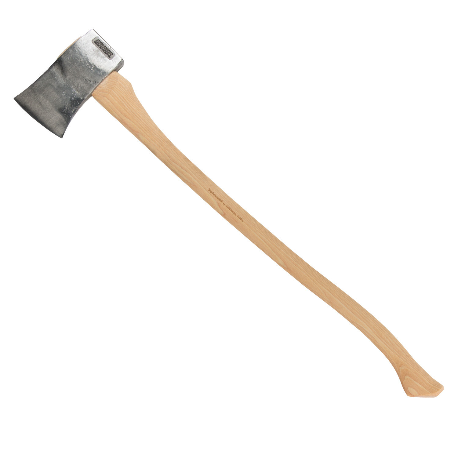 Council Tool - Velvicut American Felling #4 Daton Pattern SIngle Bit Axe, 36&quot; Curved Hickory Handle (4lb)